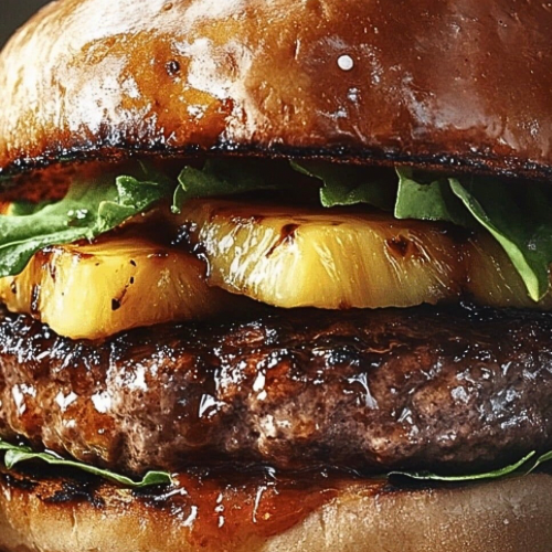 Hamburguesa Smash Hawaiana con Papas