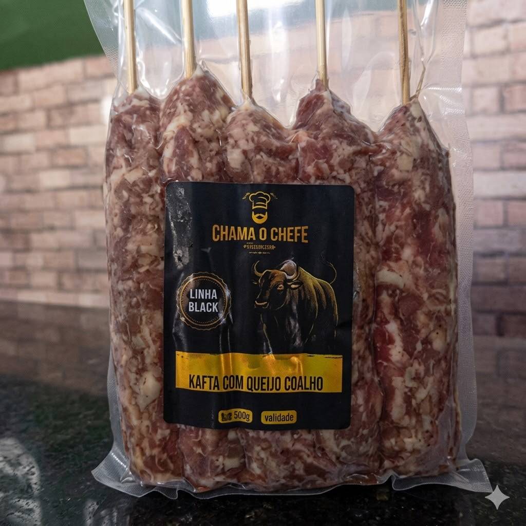 Kafta com Queijo Coalho - 5 espetos, 500g - Congelada