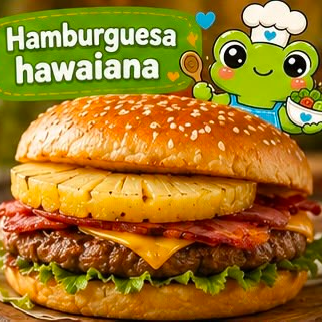 HAMBURGUESA HAWAIIANA