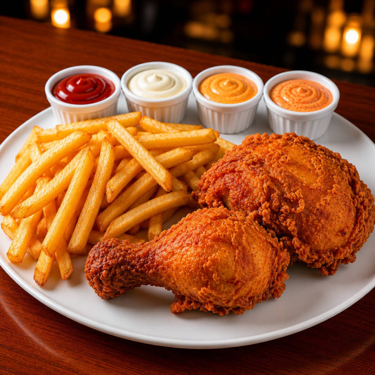 PECHUGA BROASTER + PAPAS FRITAS