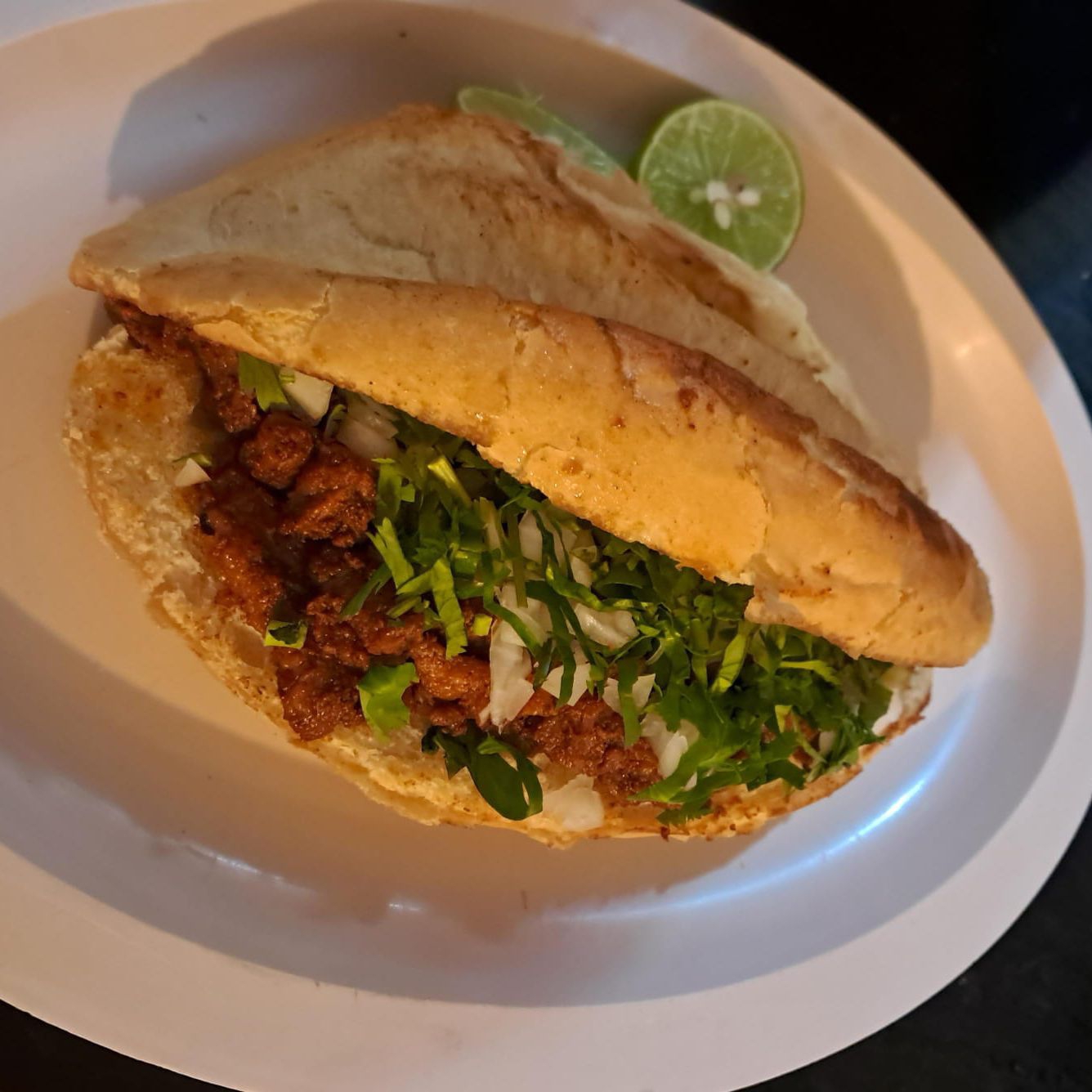 Torta de Pastor + 2 Tacos de Carne Asada