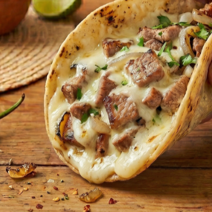 Taco Bistec con Queso