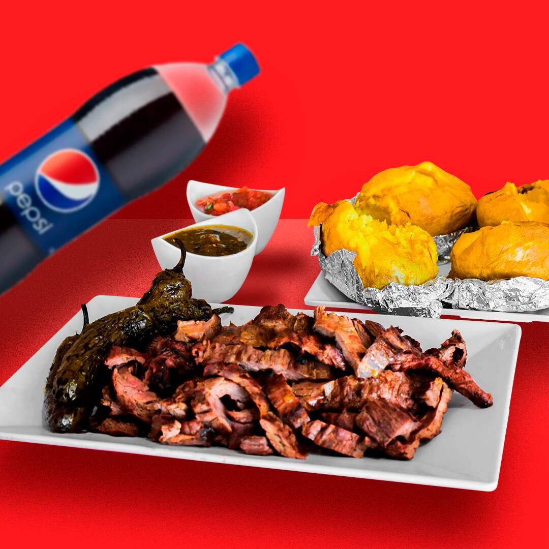 Paquete Arrachera + Refresco 1.25 Lts GRATIS