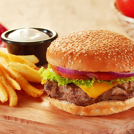 Hamburguesa Clásica+papas+gaseosa250ml