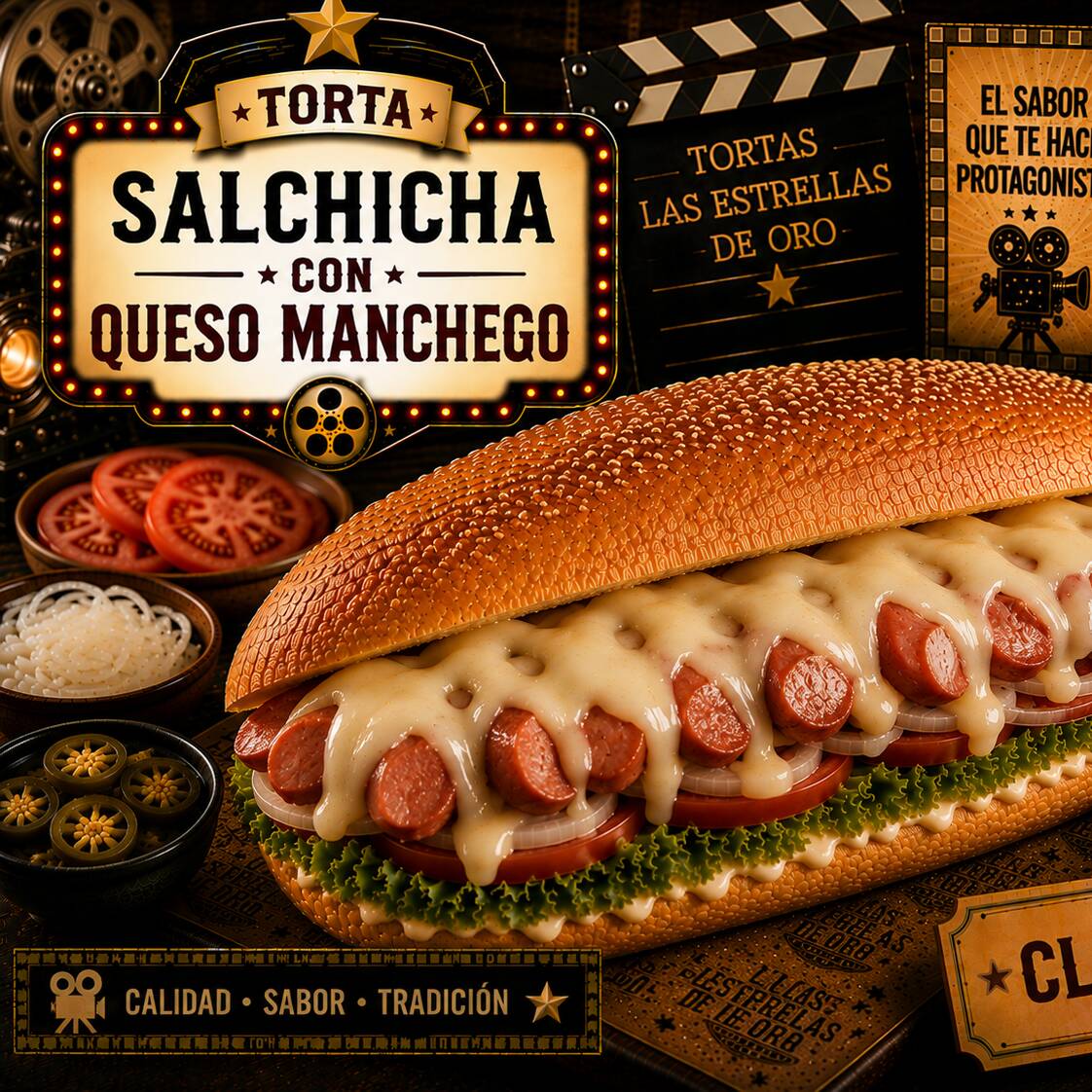 Salchicha con Queso Manchego