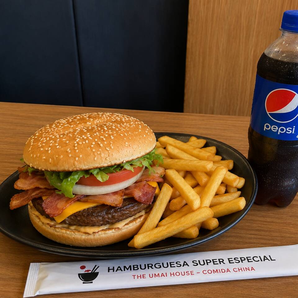Combo Hamburguesa Súper Speichal con Papas,