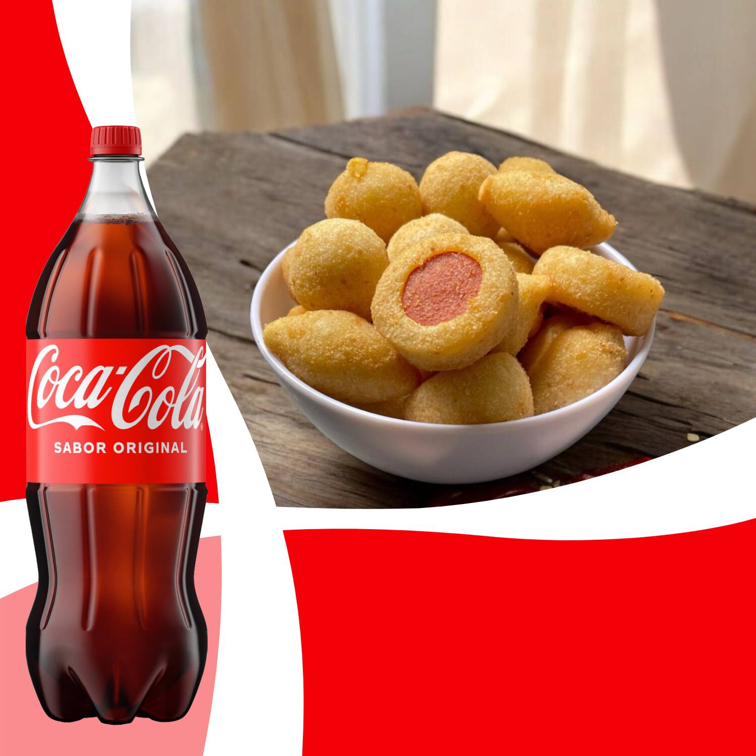 Neste pedido você pode escolher até 100 salgados, de acordo com a disponibilidade de sabores no momento da compra. Cada escolha equivale a 10 salgados. Nossos salgados pesam entre 14 e 15 gramas. Acompanha uma Coca Cola Tradicional de 2L.