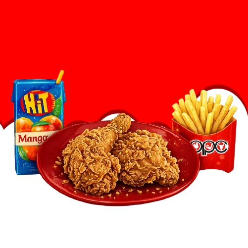 Menú Infantil 1/4 Pollo Broaster