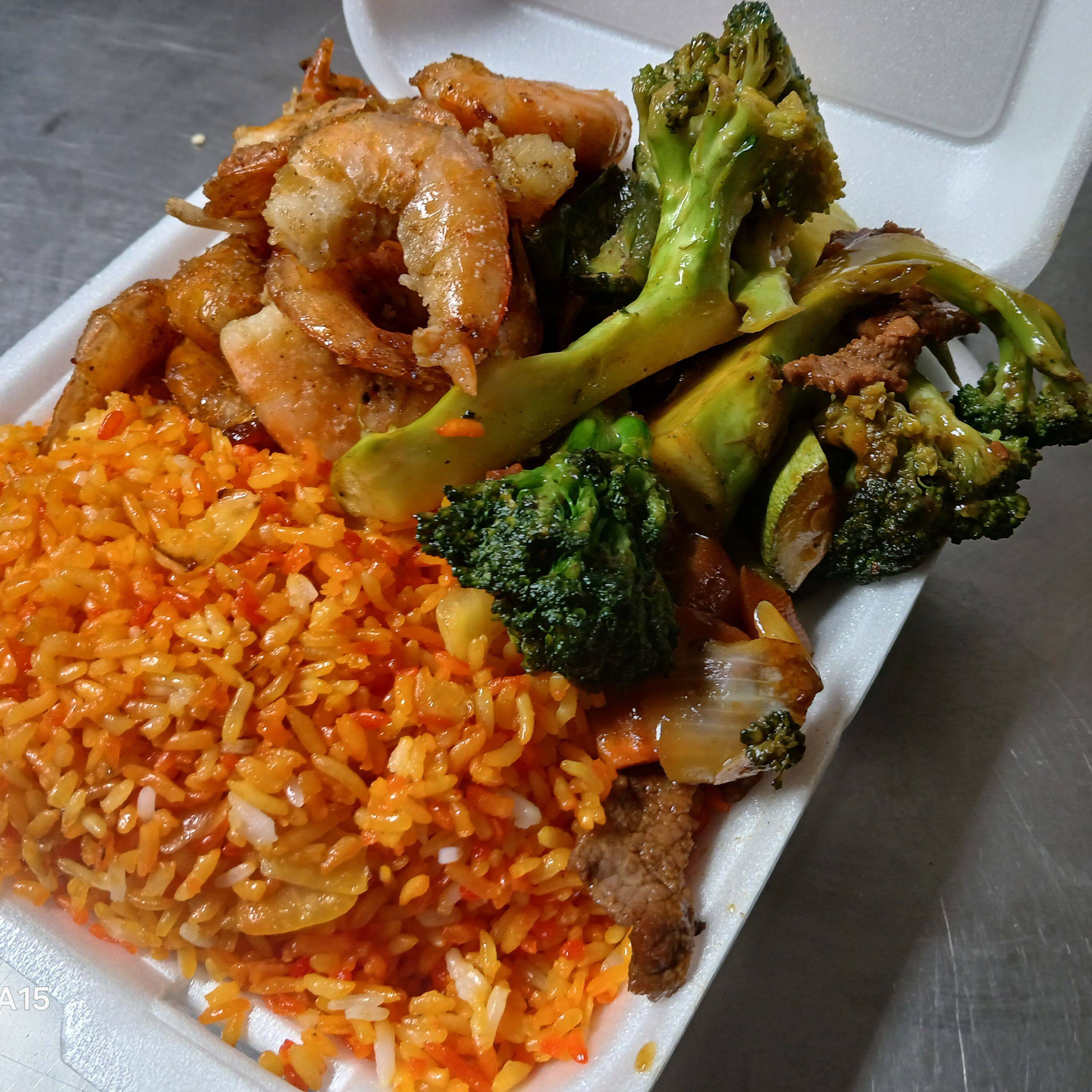 Arroz/Espagueti 1 Guisado + Camarón