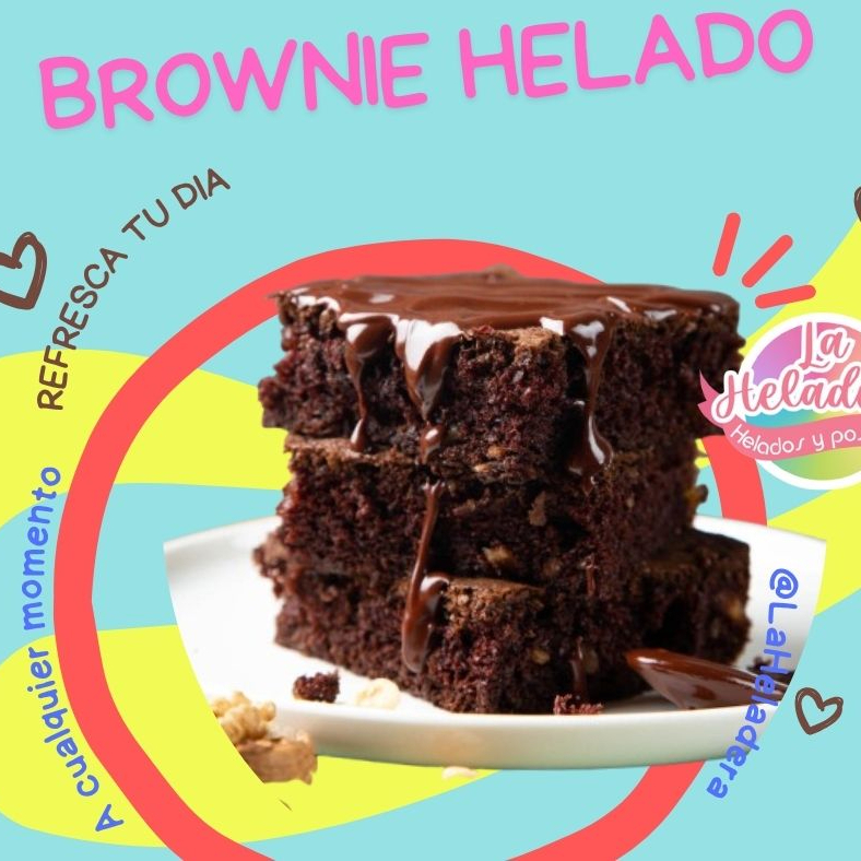 Helado con Brownie