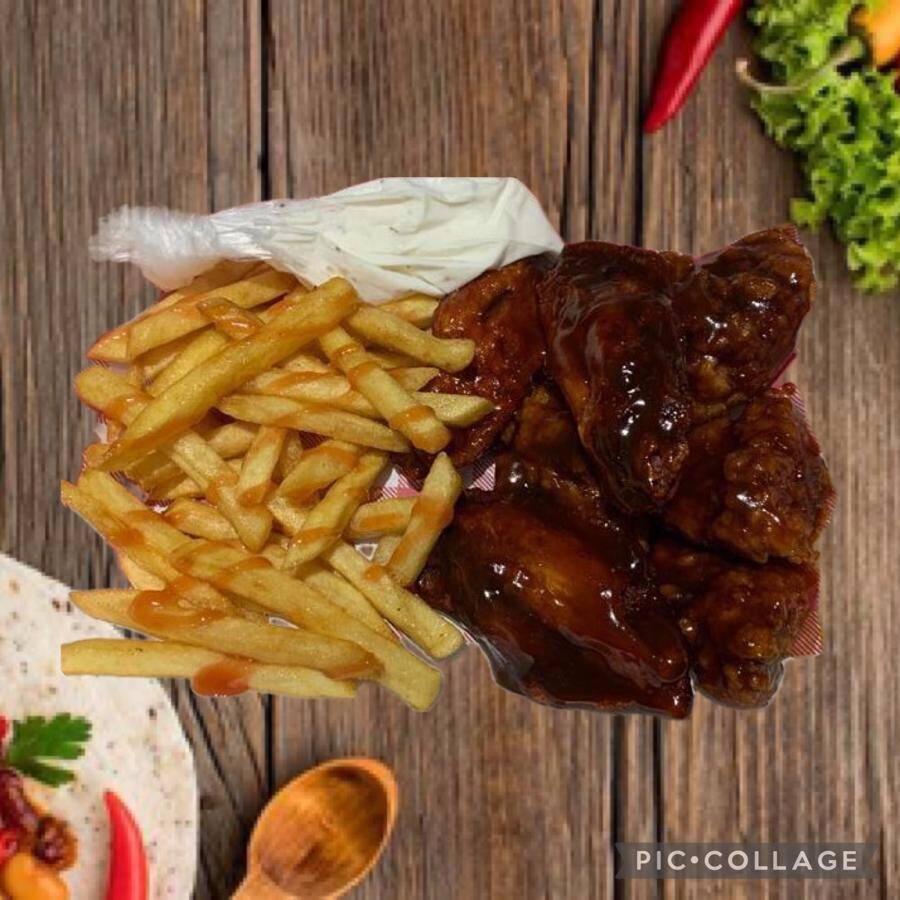 ORDEN COMPLETA de Boneless BBQ 200 Gramos YPapas