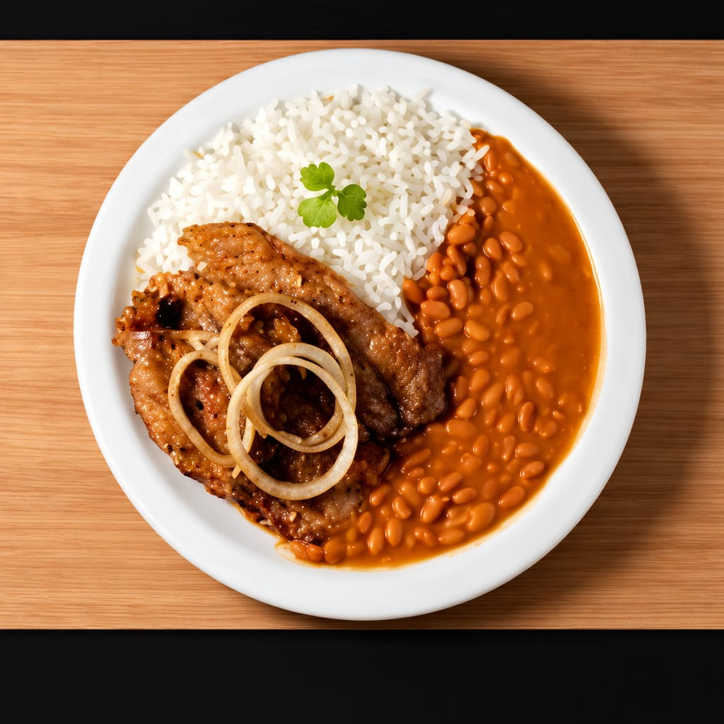 Destaque entre os mais vendidos, apresentamos o Bife Acebolado. Delicie-se com o nosso arroz soltinho e o saboroso feijão, feitos com todo o carinho. Nosso suculento bife mais com um toque especial que irá surpreender o seu paladar!