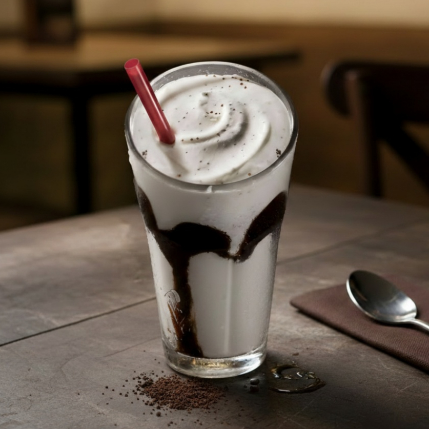 Milk shake de Flocos super cremoso, feito com sabor suave e marcante na medida certa. Refrescante, clássico e perfeito pra matar a vontade a qualquer hora!