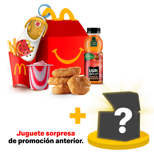 Cajita Feliz McNuggets de pollo 4 pzas + Juguete de promoción an
