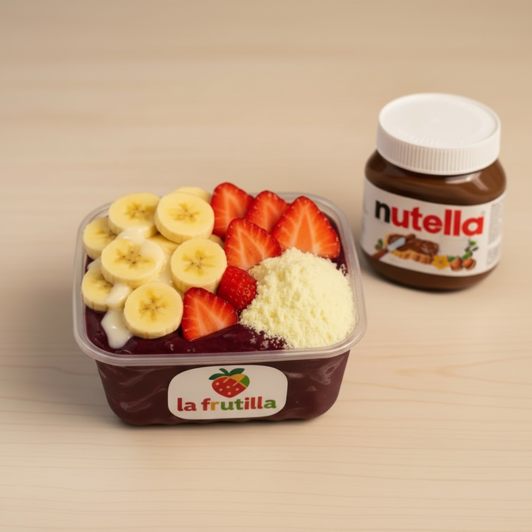 Isso mesmo 1 litro de Açaí + 8 complementos a sua escolha...
