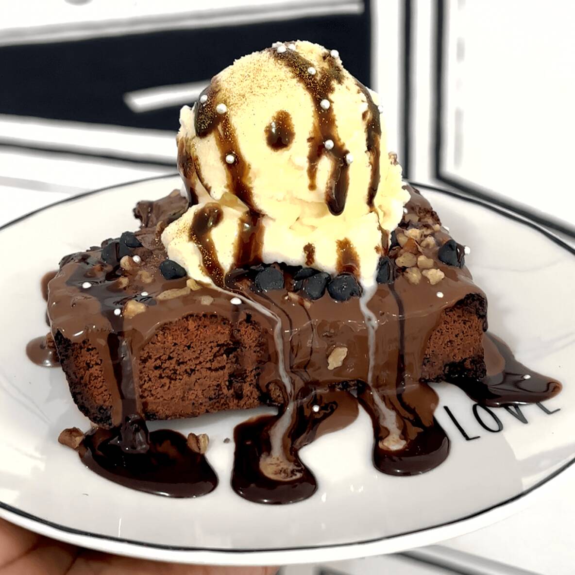 Brownie con Nieve