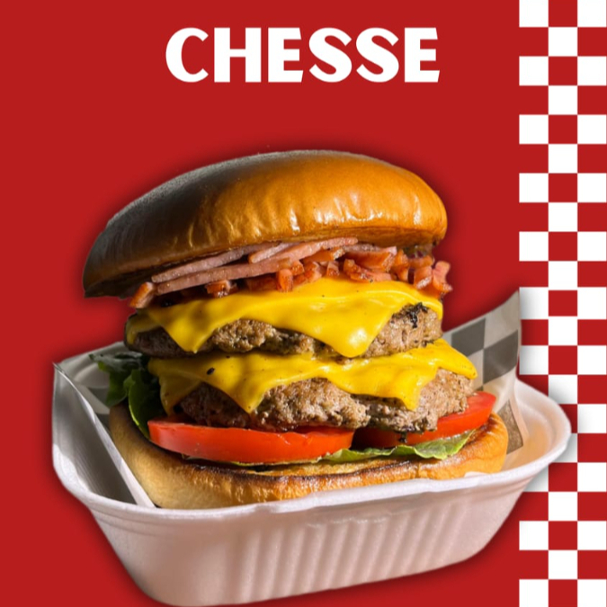 CHEESE BURGUER + PAPAS FRANCESAS