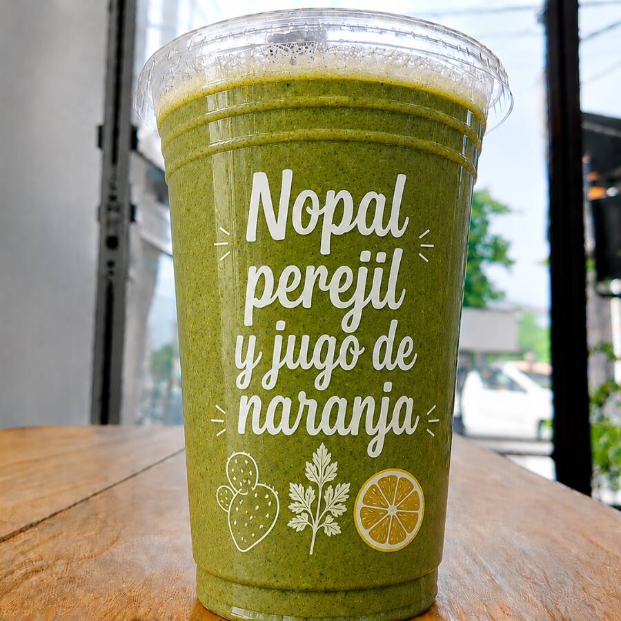 NOPAL, PEREJIL, NARANJA, C/JUGO DE NARANJA
