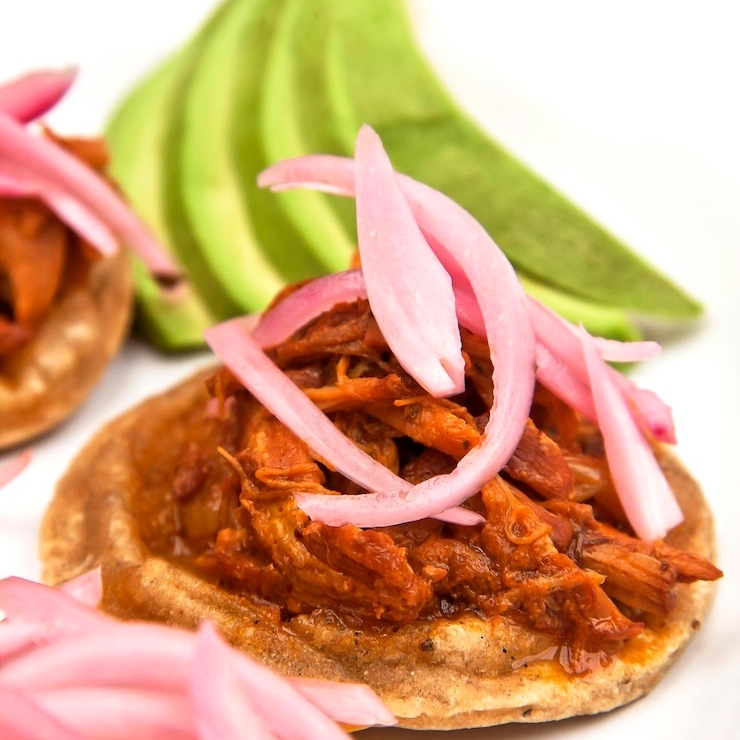 Tostada de cochinita el peque