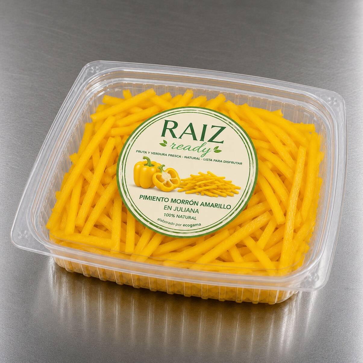 Pimiento Amarillo en Juliana o 2x2 0.250 Gr