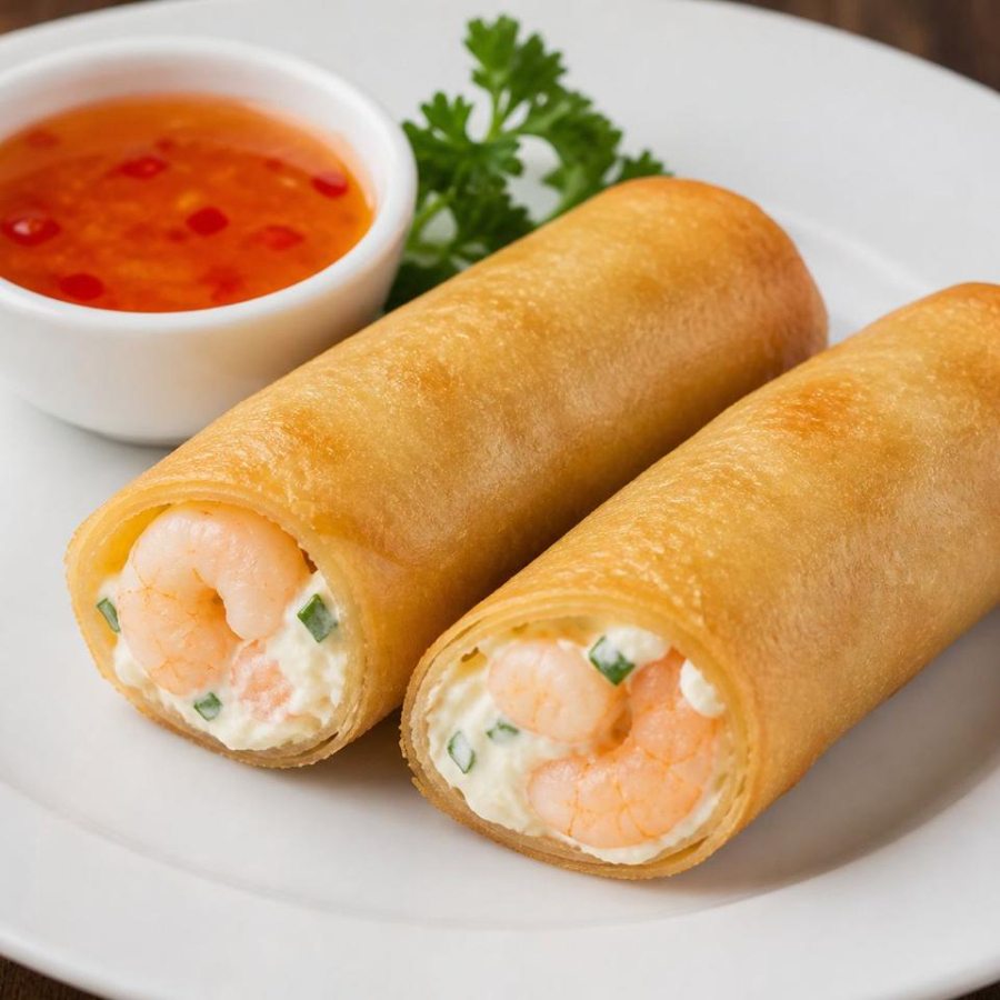 2 pzas De rollo de Camarón con Queso Philadelphia