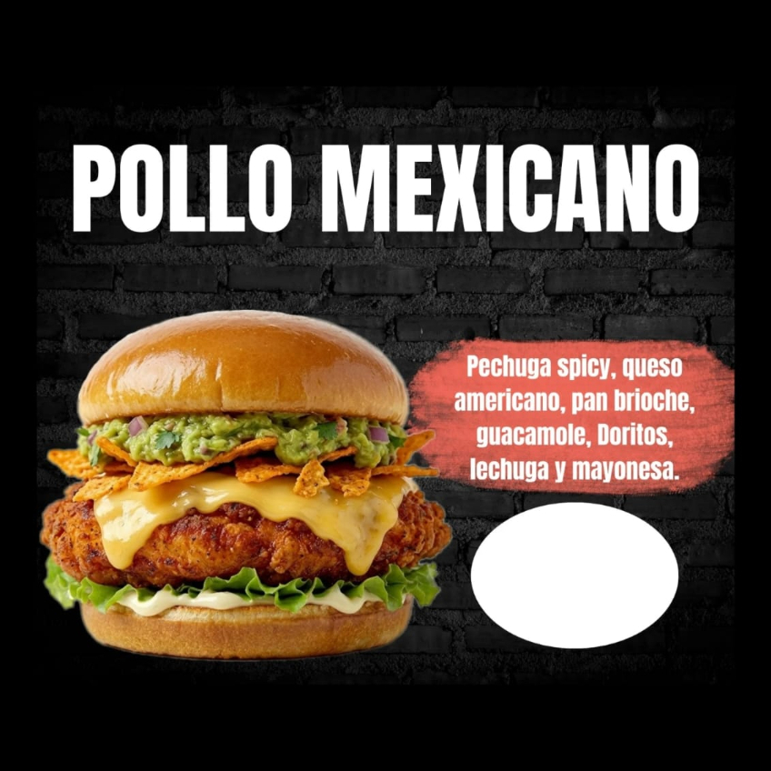 Hamburguesa Pollo Mexicano
