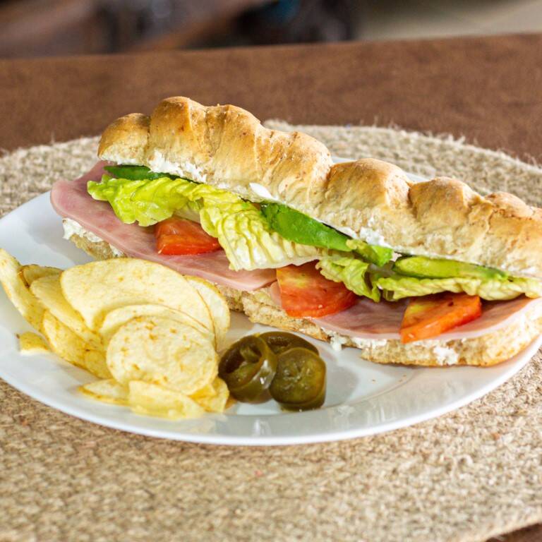 Baguette jamón con queso, 350 g
