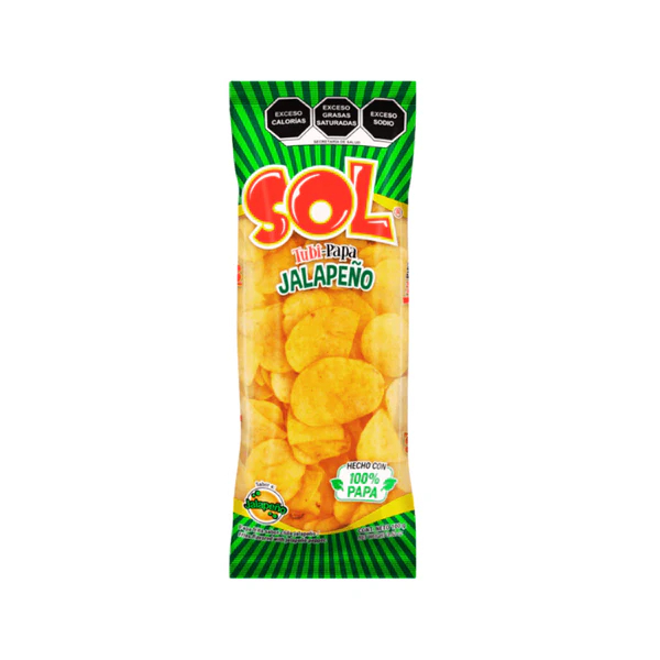 Botanas SOL Papa JALAPEÑO Bolsa con 100g