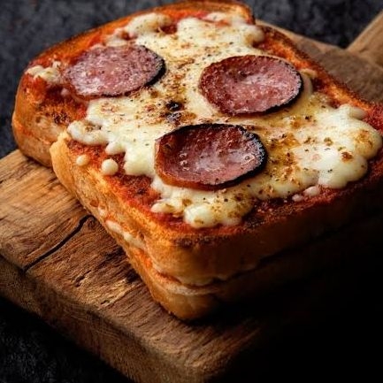 Pizza sandwitch con peperonni estilo pizza