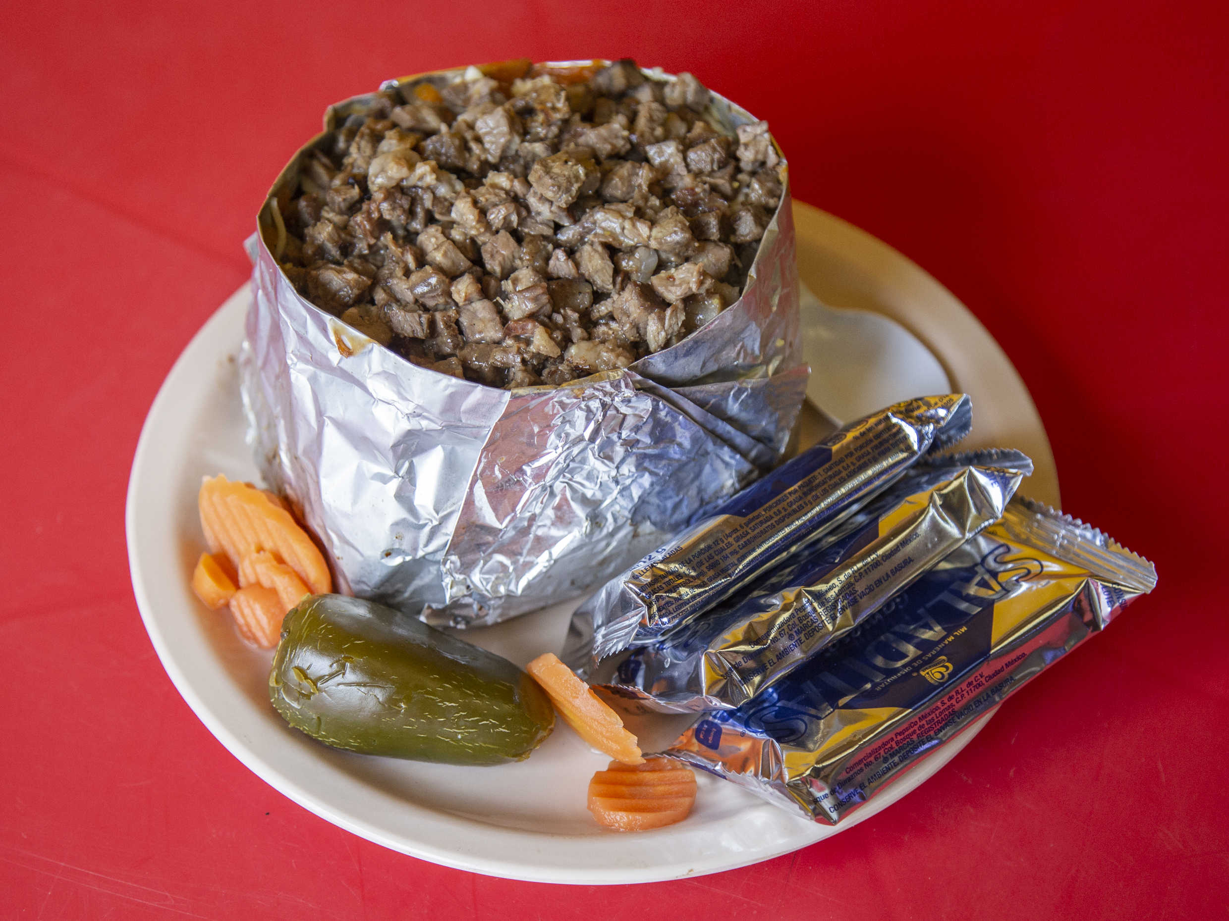 Papa Asada con Carne