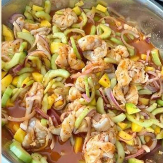 1 Aguachile de Mango + 500 g de Ceviche de Pescado