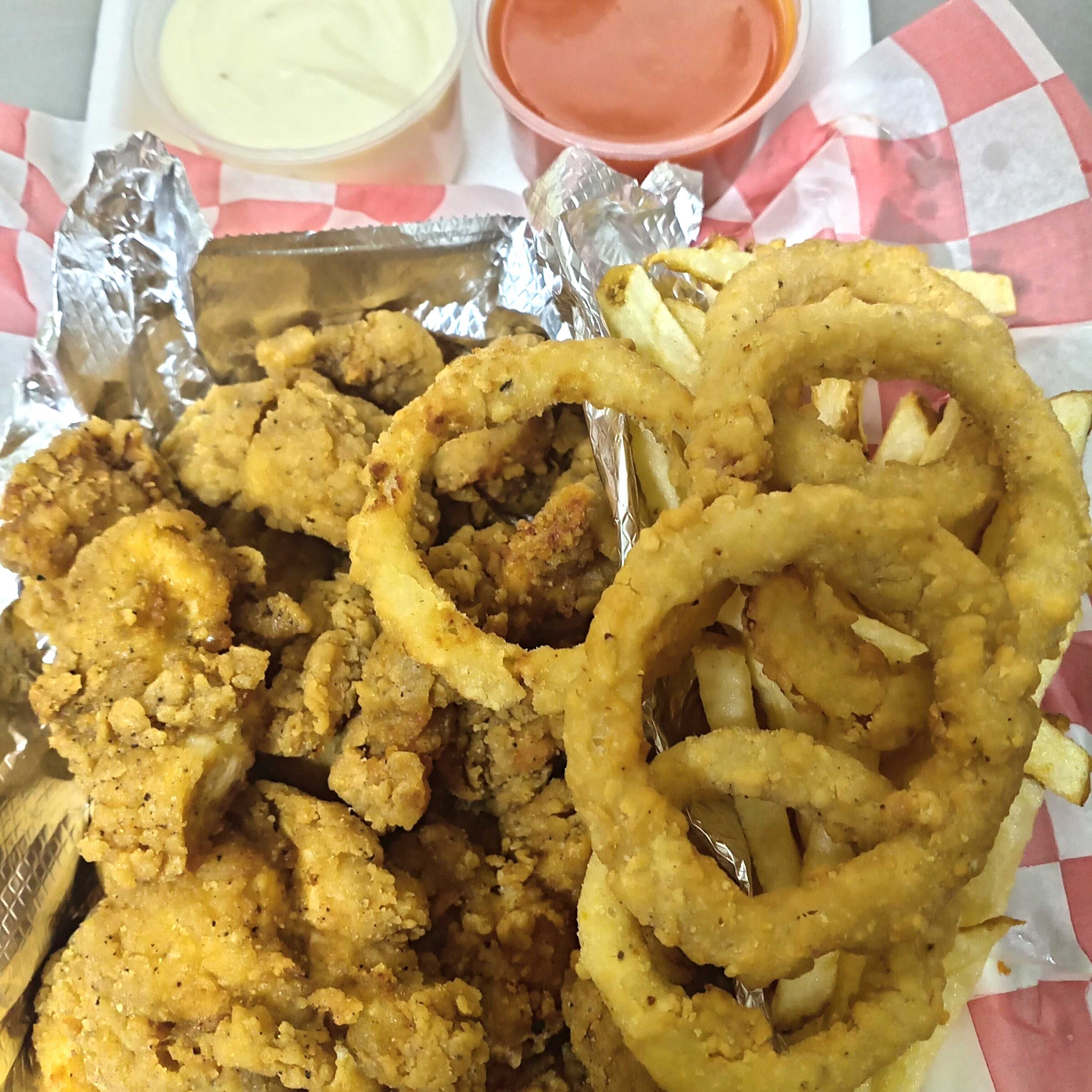 500g boneless con papas 150g+5 aros de cebolla