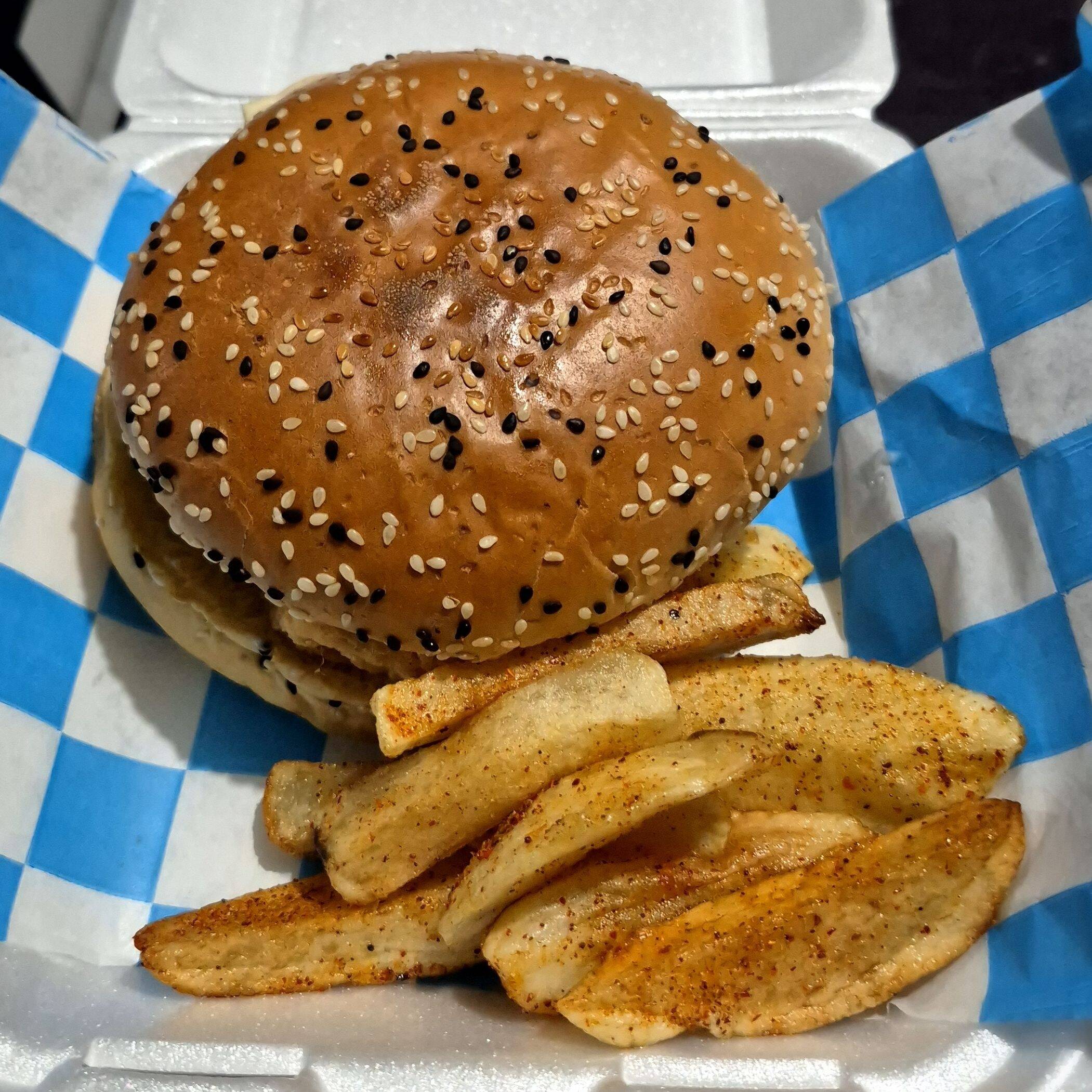Hamburguesa de Boneless BBQc/papas