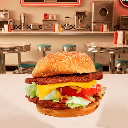 Hamburguesa Doble Carne con Queso FF
