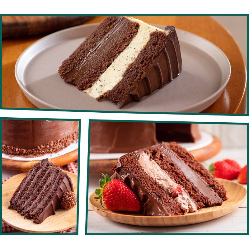 Uma fatia é bom, duas é Felicidade em Dobro! Selecione seus 2 sabores preferidos e economize no seu pedido.