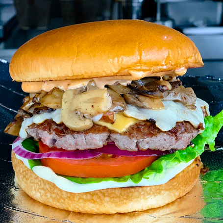 🍄🟫Champi Burger con Queso🍄🟫