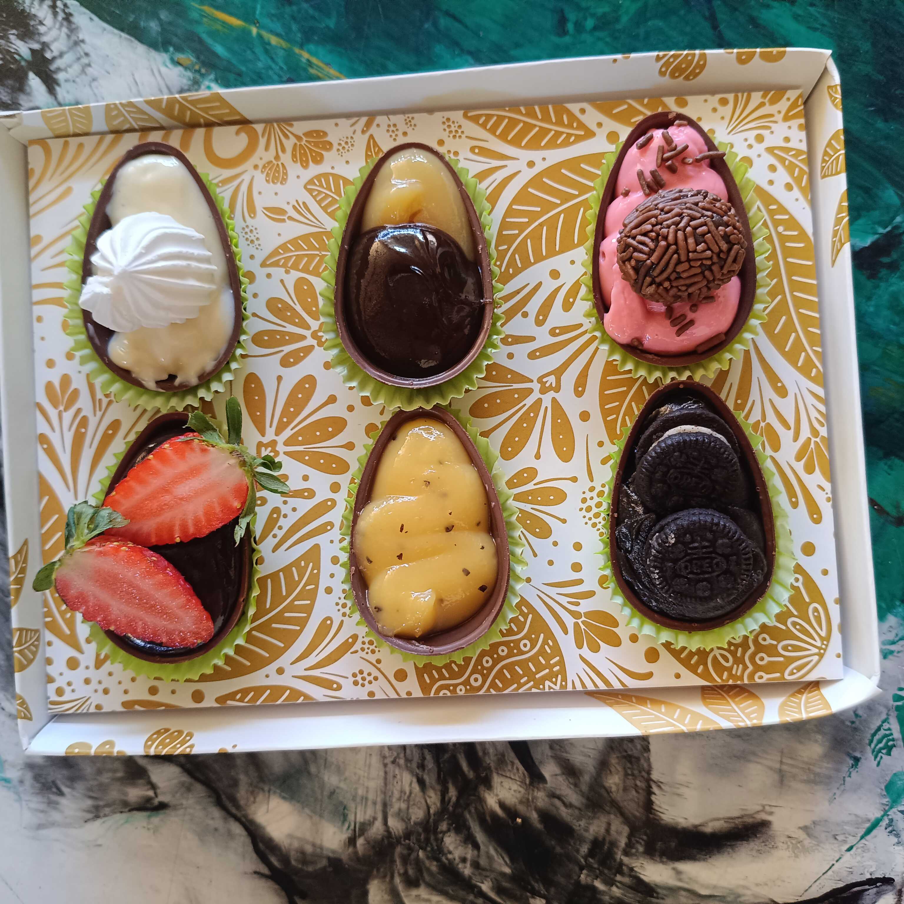 SABORES: Brigadeiro c/ Morango, Maracujá, Dois Amores, Oreo, Limão c/ Suspiro, Sensação.