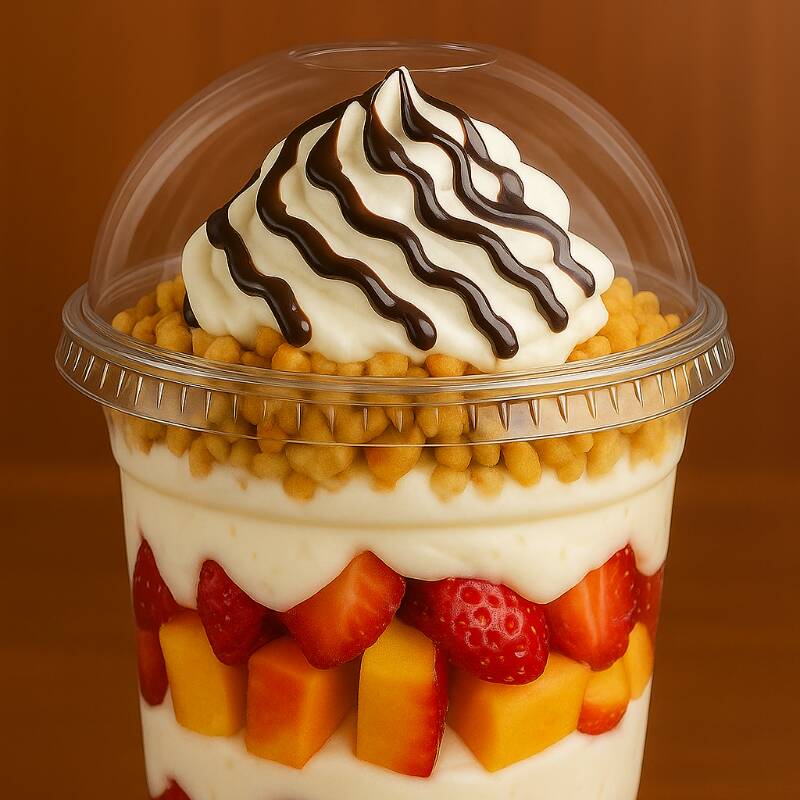 Duraznos y Fresas de 560ml con crema