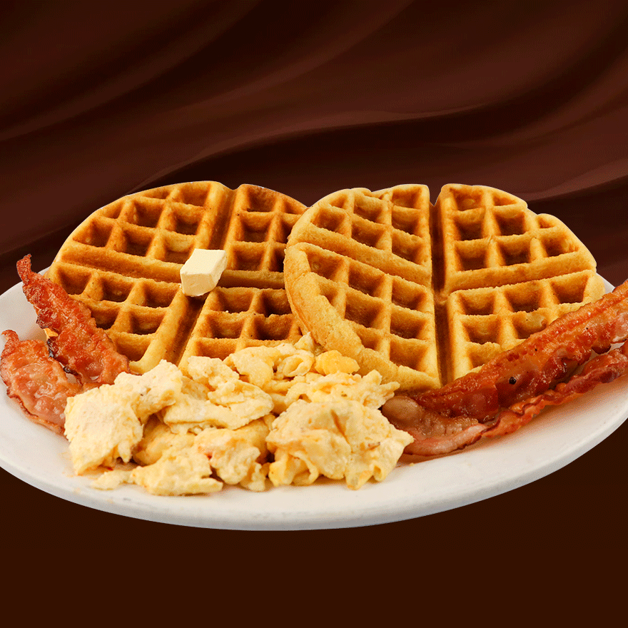 Waffle Americano (Huevos Revueltos) C