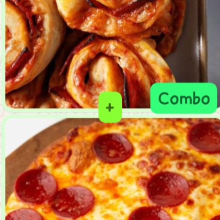 1 Pizza Pep + Pepperoni Rolls