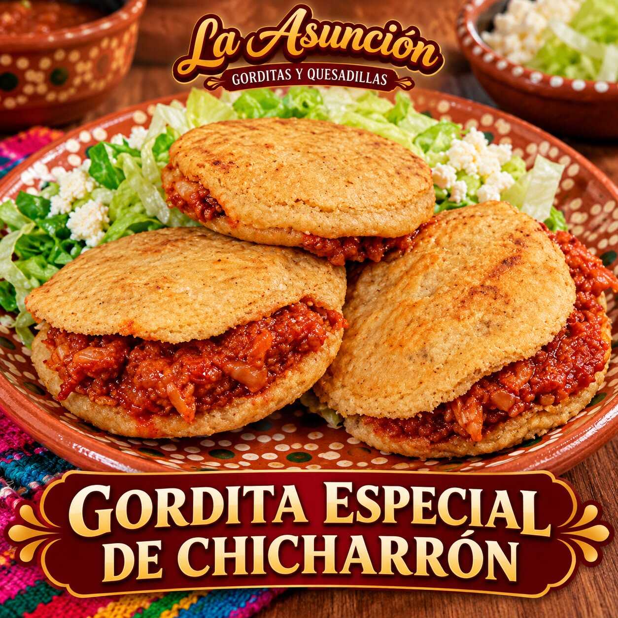 GORDITA ESPECIAL DE CHICHARRON