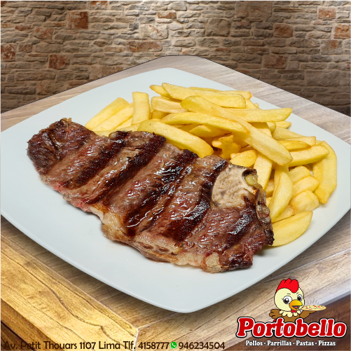 Churrasco con Papas y Ensalada Cocida