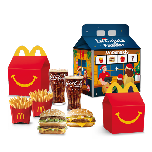 Cajota Familiar Feliz Para Cuatro