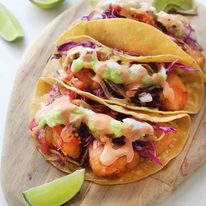 Tacos de pescado capeado