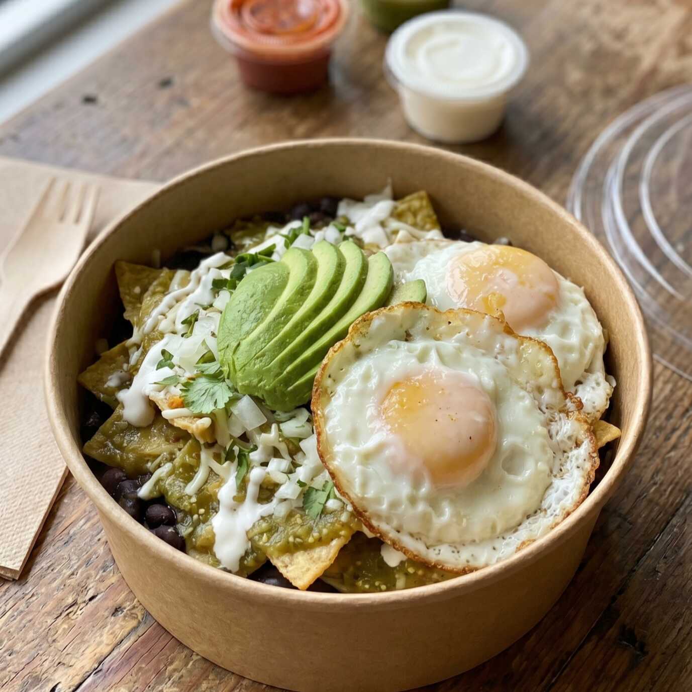 Chilaquiles Verdes con Huevo