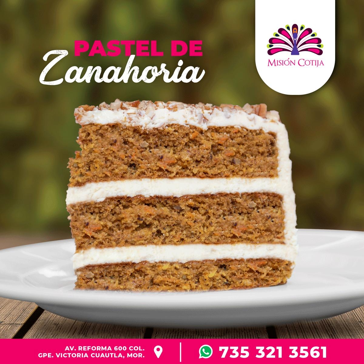 Rebanada de Pastel de Zanahoria