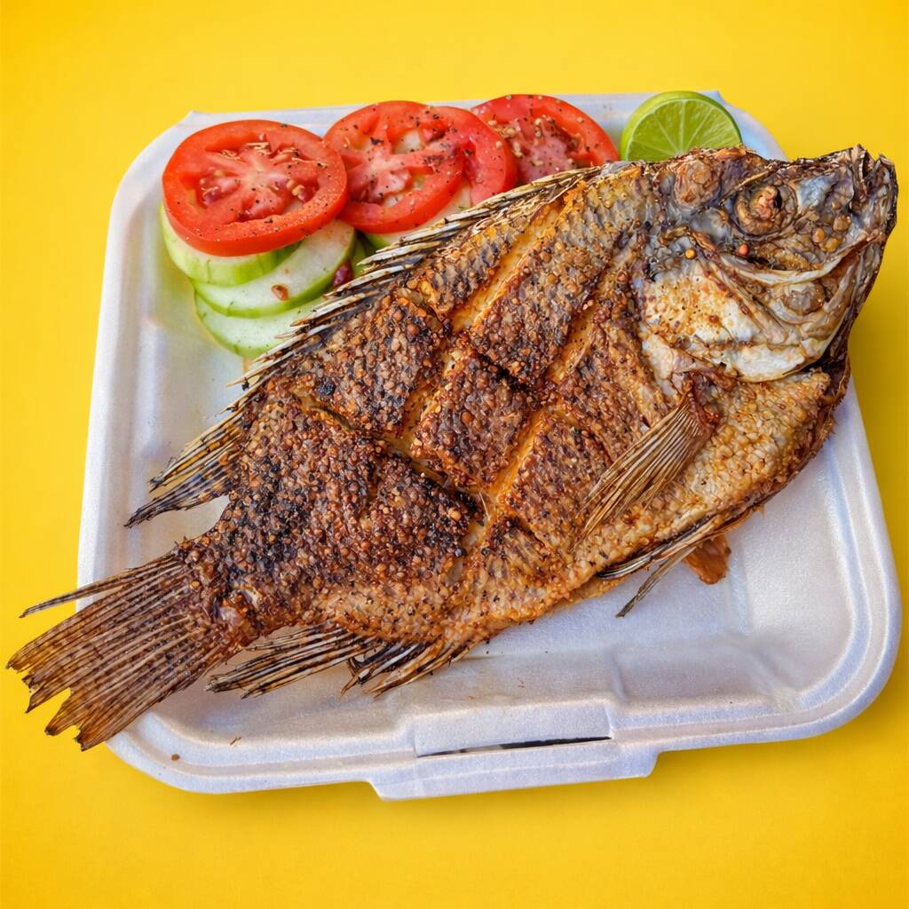 Mojarra Frita con Guarnición