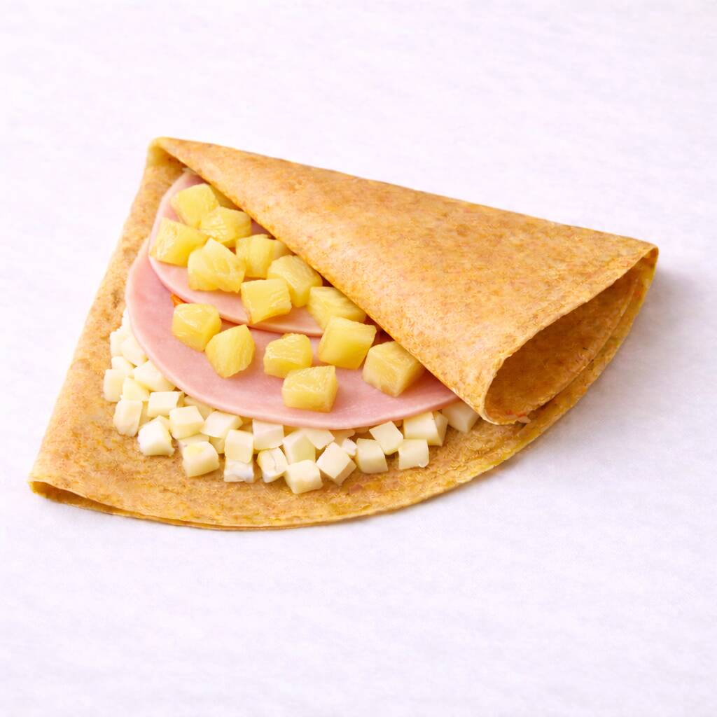 Crepa de Queso Manchego con Jamón y Piña