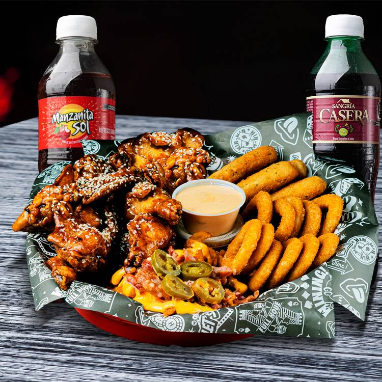 Charola POKER Sampler + Refresco.