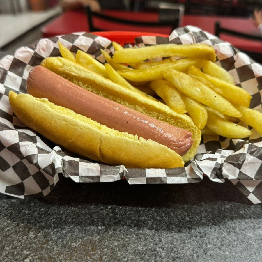 Hot-Dog Especial con Papas y Tocino